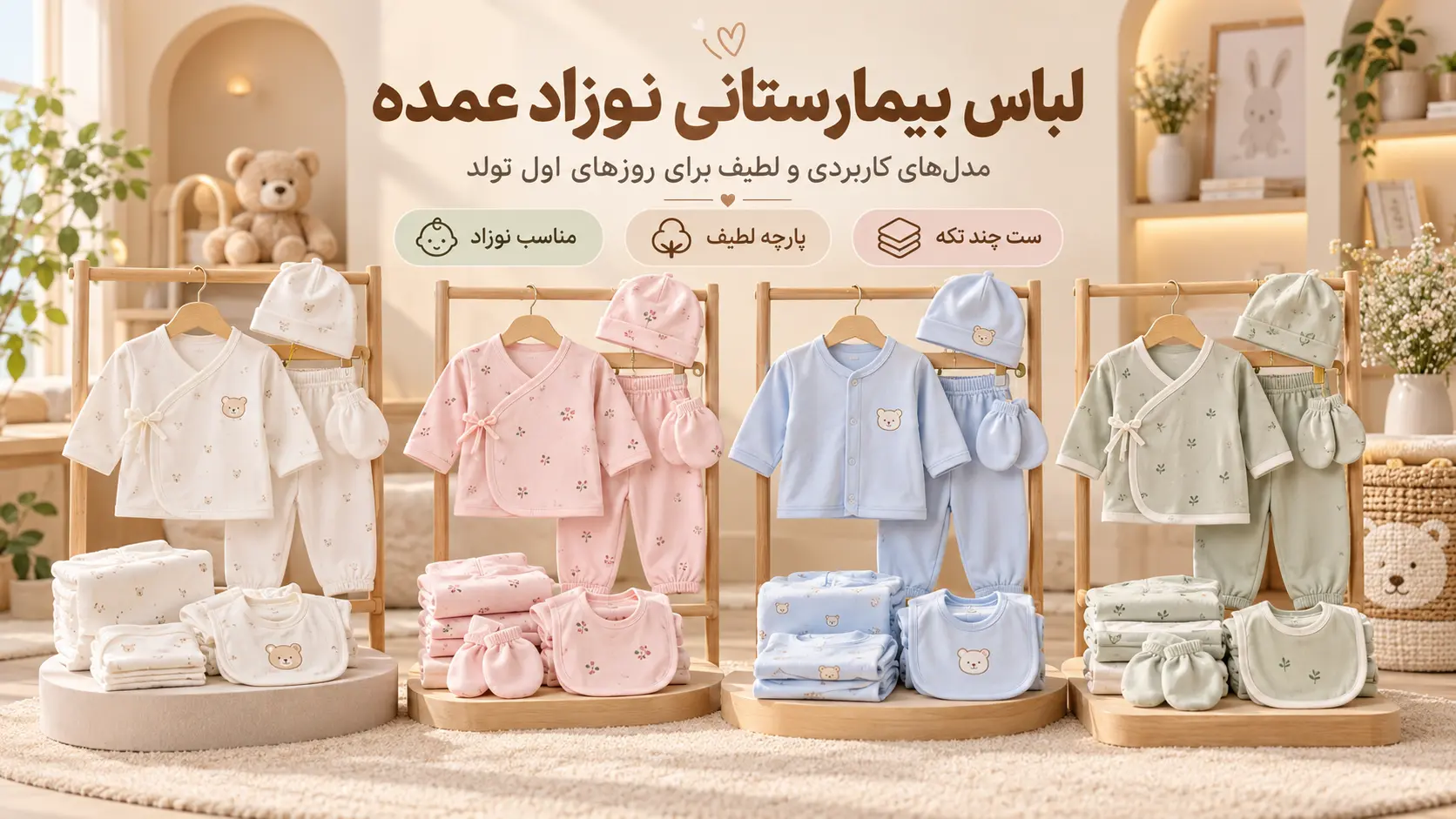 لباس بیمارستانی نوزاد عمده | خرید مستقیم از تأمینکننده